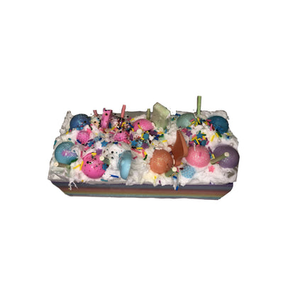 NaOH RAINBOW FIESTA CAKE LOAF SOAP