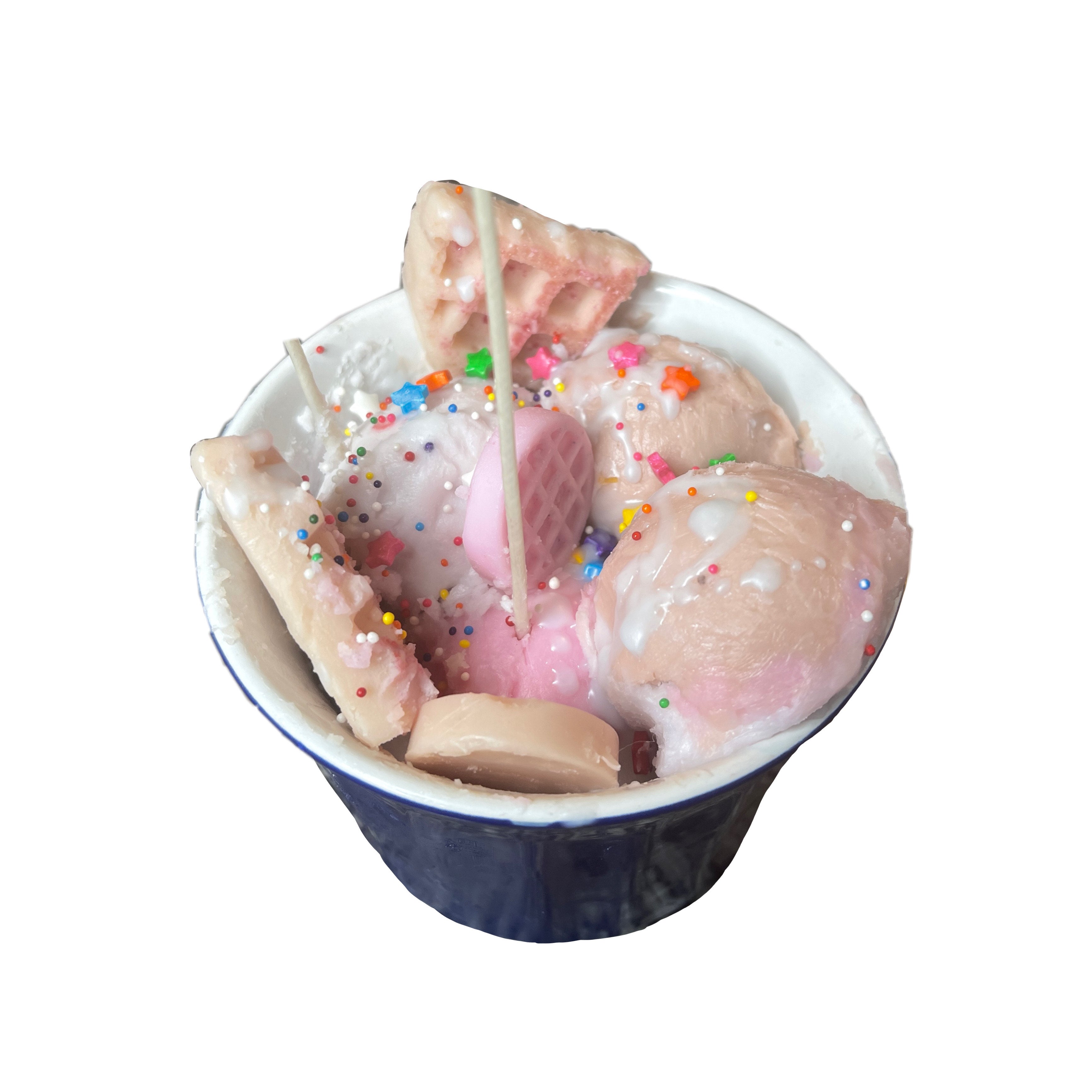 Vela de Waffle y Bolas de Helado